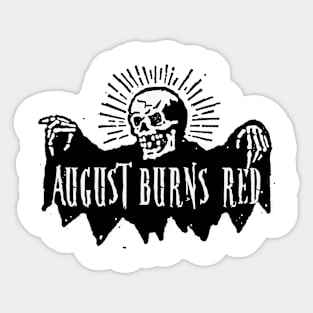 august burn skeleton skull Sticker